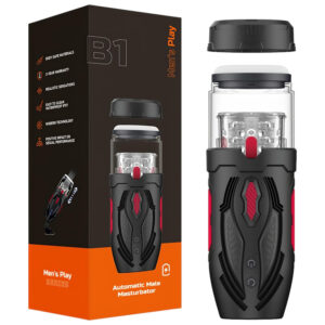 Men's Play - otočný masturbátor (černý)