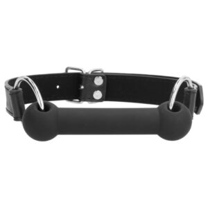 Ouch! - černá roubík ve tvaru kosti