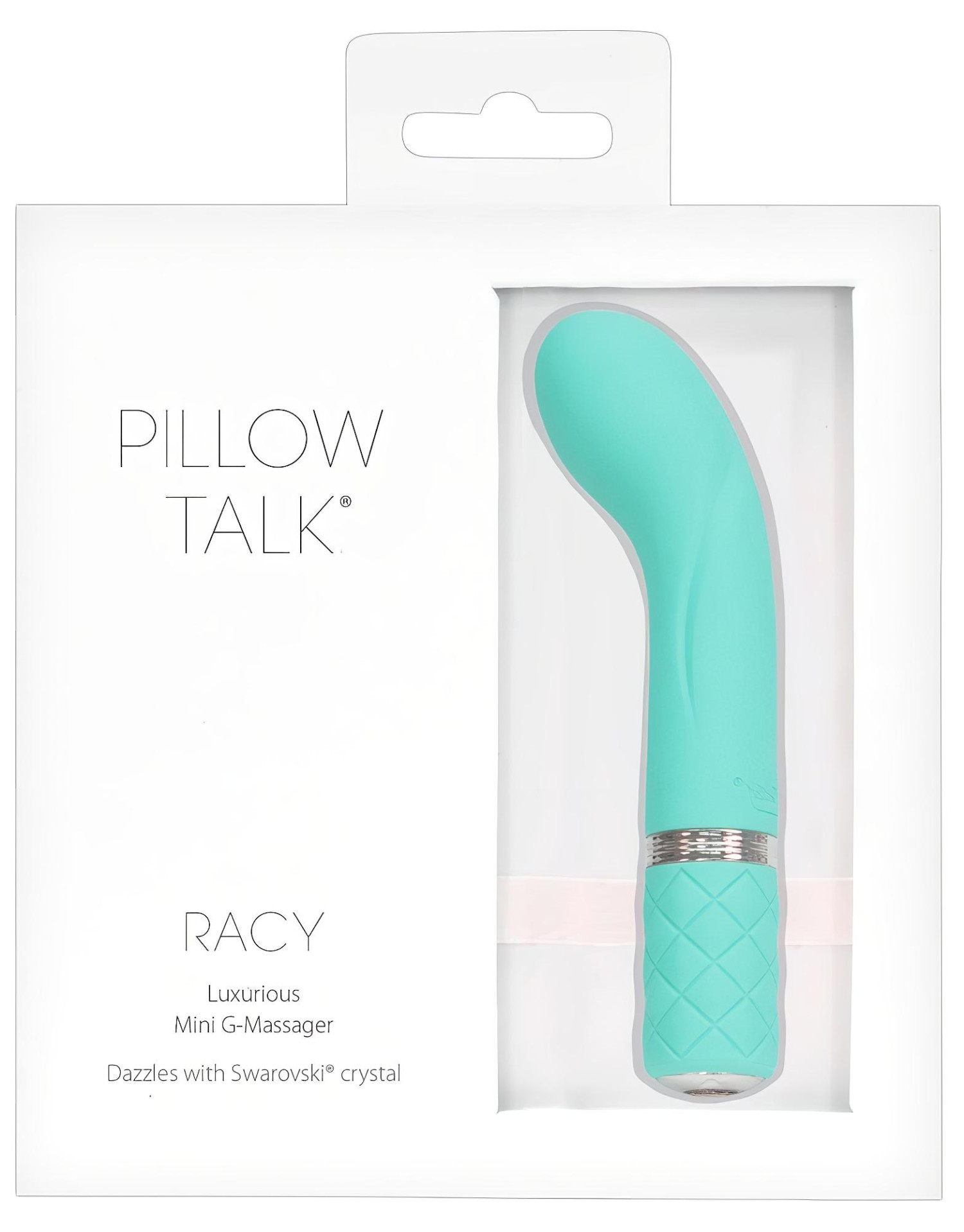 Pillow Talk Racy - akumulátorový úzký G-bod vibrátor (tyrkysový)