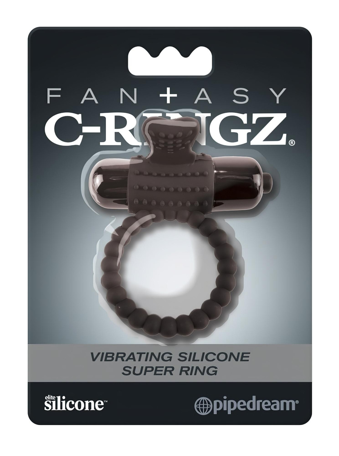 Pipedream Fantasy C-Ringz - vibrační erekční kroužek (černý)