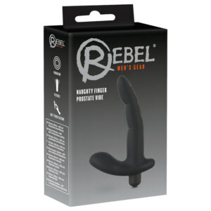 Rebel Naughty Finger - černý anální vibrátor pro muže