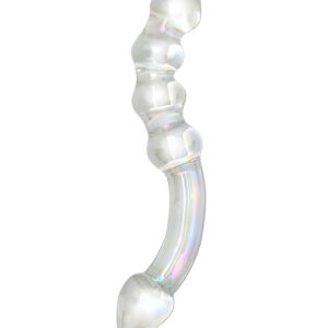 Rimba Xena - dvojité skleněné dildo (průhledné)