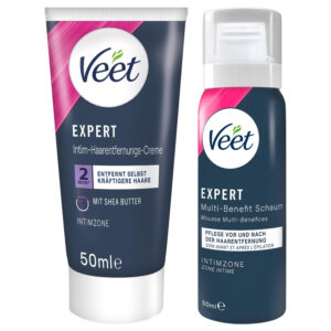 Veet - intim depilační krém a hydratační pěna pro ženy (50+50ml)