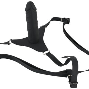 You2Toys - Silikonový Strap-On - připínací dildo (černý)