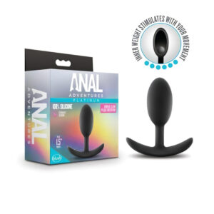 Anal Adventures Platinum - anální kolík - střední - černý