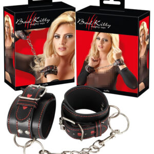 Bad Kitty - pouta na zápěstí srdce - černá