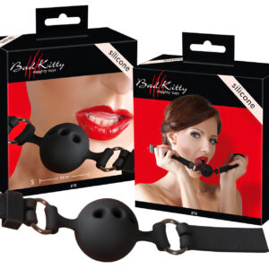 Bad Kitty - silikonový roubík malý - černý