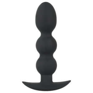 Black Velvets - anální kolík s kuličkami - těžký 145g - černý