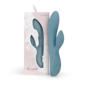 Bloom Violet Rabbit - vibrátor na bod G a klitoris - modrozelený