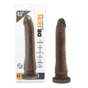 Dr. Skin - realistický dildo s přísavkou - hnědý 20
