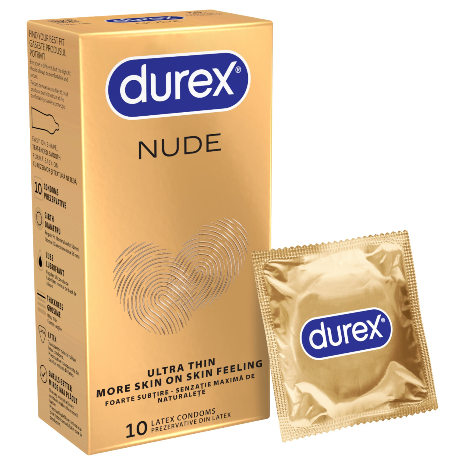 Durex Nude - tenký kondom (10 ks)