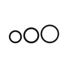 Easytoys - sada silikonových erekčních kroužků - 3 ks (černá)