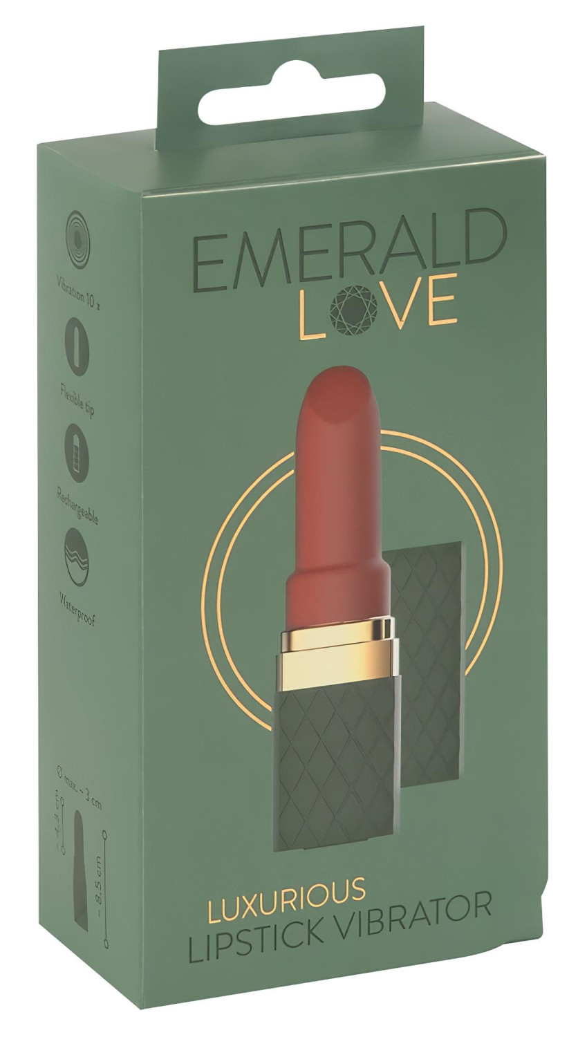 Emerald Love - vibrátor ve tvaru rtěnky - dobíjecí