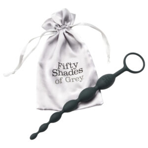 Fifty Shades of Grey - anální dildo s korálky - šedá