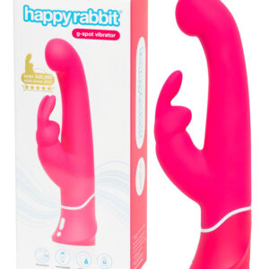 Happyrabbit - vibrátor na G-bod s dráždidlem klitorisu - vodotěsný růžový