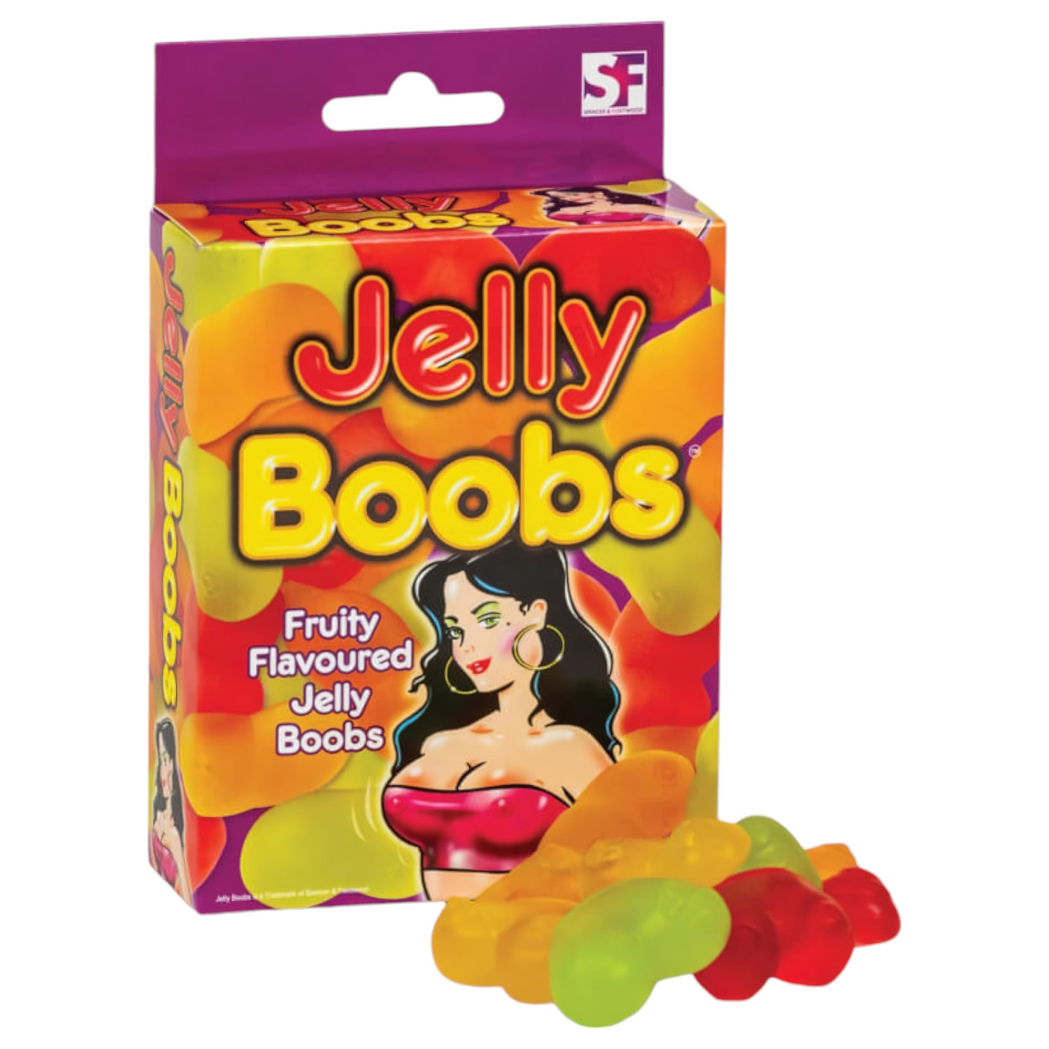 Jelly Boobs - gumové bonbóny prsa - ovocná příchuť (120 g)