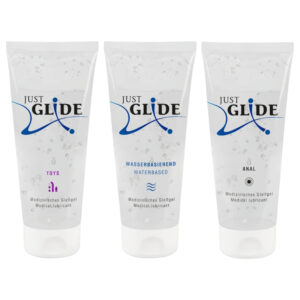 Just Glide - sada lubrikantů - na vodní bázi - 3×200 ml