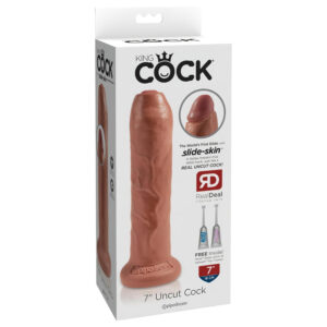 King Cock - realistický dildo - 18 cm - tmavá tělová
