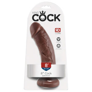 King Cock - realistický dildo 20 cm - hnědý