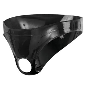 Latex - pánské slipy - lesklé černé - S-L