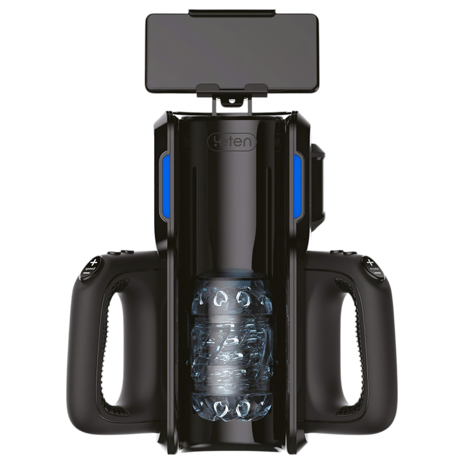 Leten SM 500 - automatický masturbátor s držákem na telefon - černý