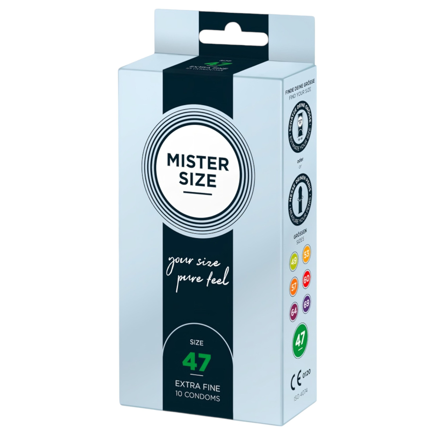 Mister Size - tenký kondom - 47 mm - 10 ks