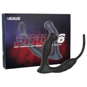 Nexus Simul8 - vibrační erekční kroužek s análním dildem - černý