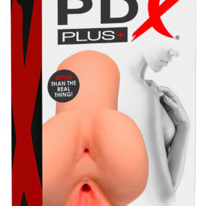 PDX - masturbátor 2v1 - realistický pocit - přírodní barva