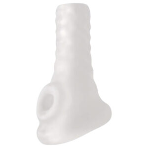 Perfect Fit Breeder - otevřený návlek na penis (10 cm) - bílá