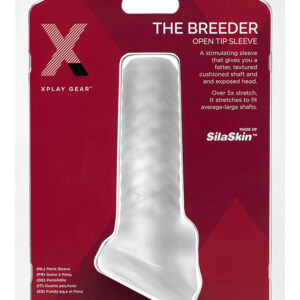 Perfect Fit Breeder - otevřený návlek na penis - bílý