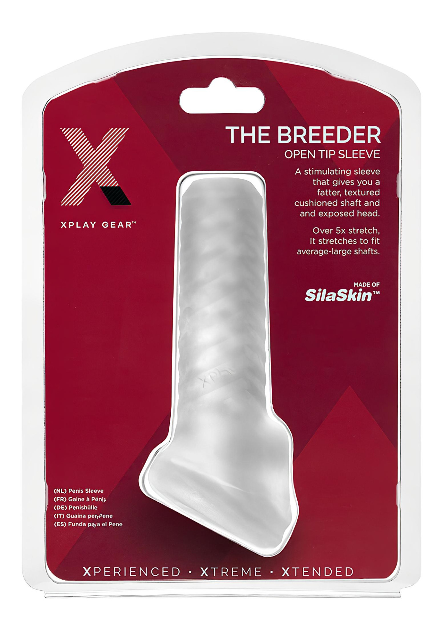 Perfect Fit Breeder - otevřený návlek na penis - bílý