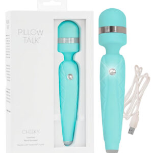 Pillow Talk Cheeky Wand - masážní vibrátor na baterie - tyrkysový