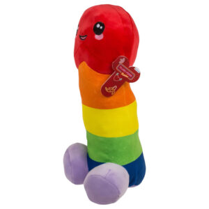 Plyšový penis - 30 cm - duha