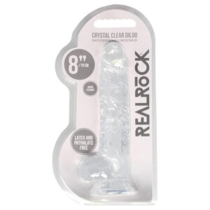 REALROCK - průhledný realistický dildo - průhledný (19cm)