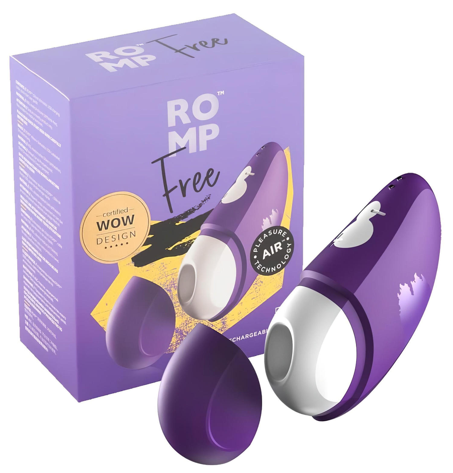 ROMP Free - stimulátor klitorisu na vlny - vodotěsný - fialový
