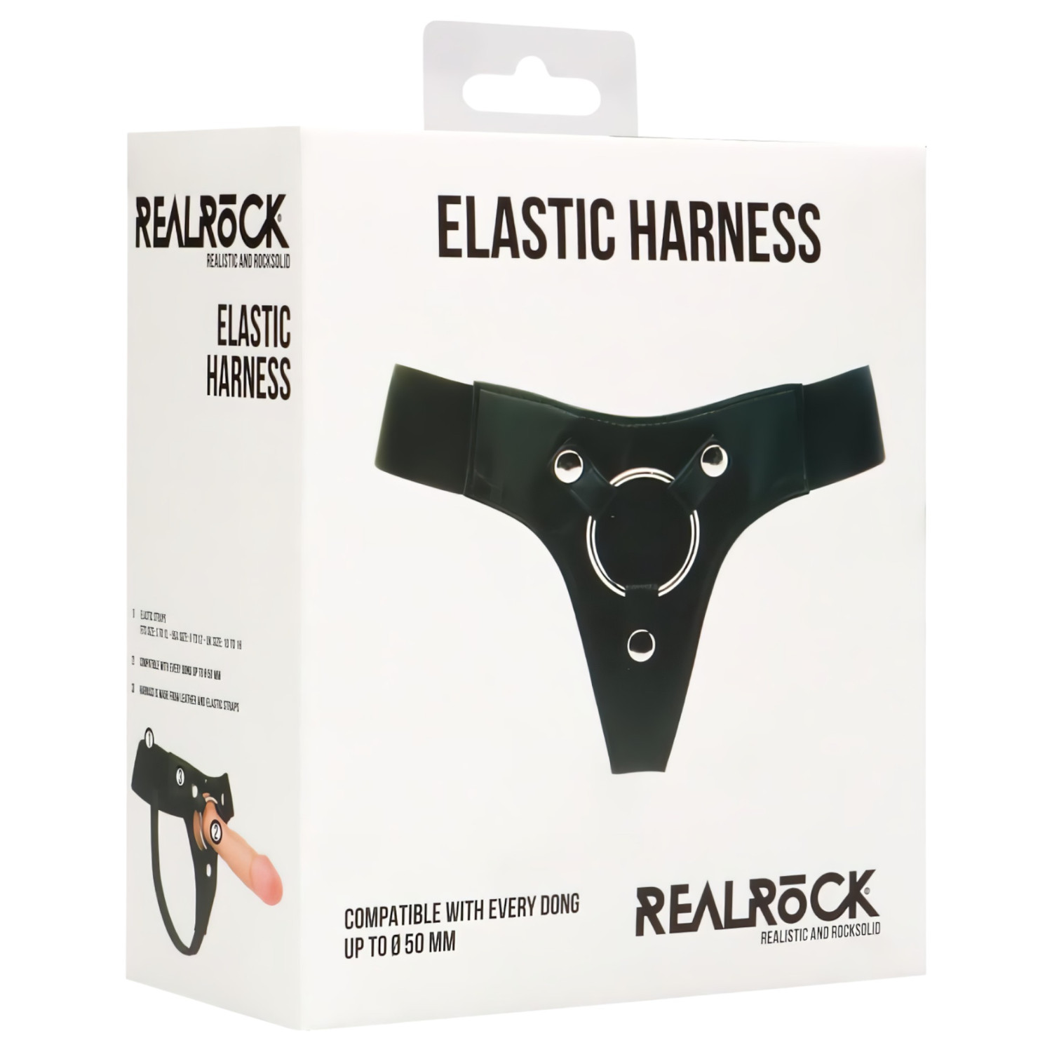 RealRock Elastic - spodní pás pro připínací penis - černý