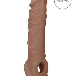 RealRock - návlek na penis - prodloužení 21 cm - tmavá tělová