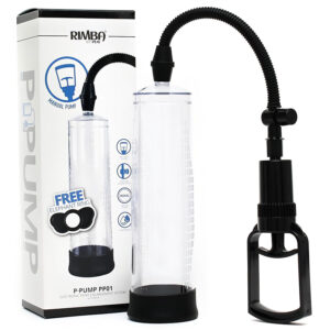Rimba - vakuová pumpa na penis - dvouprstová - průhledná