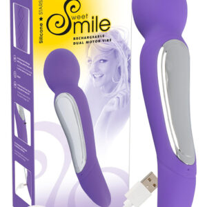 SMILE Wand - masážní vibrátor se 2 motory - fialový