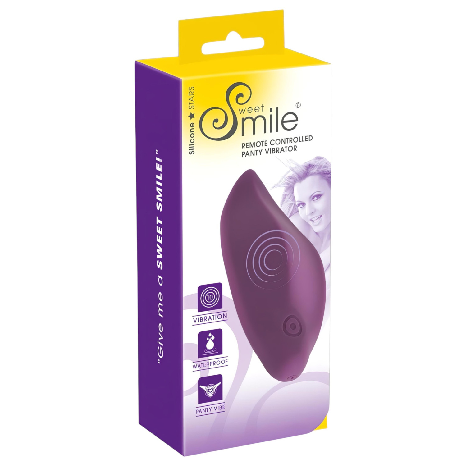 SMILE - vibrátor na klitoris do kalhotek - dobíjecí - fialový