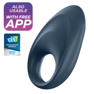 Satisfyer Mighty One - vibrační erekční kroužek - chytrý - modrý