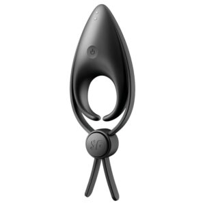 Satisfyer Sniper - vibrační erekční kroužek - dobíjecí silikon černý