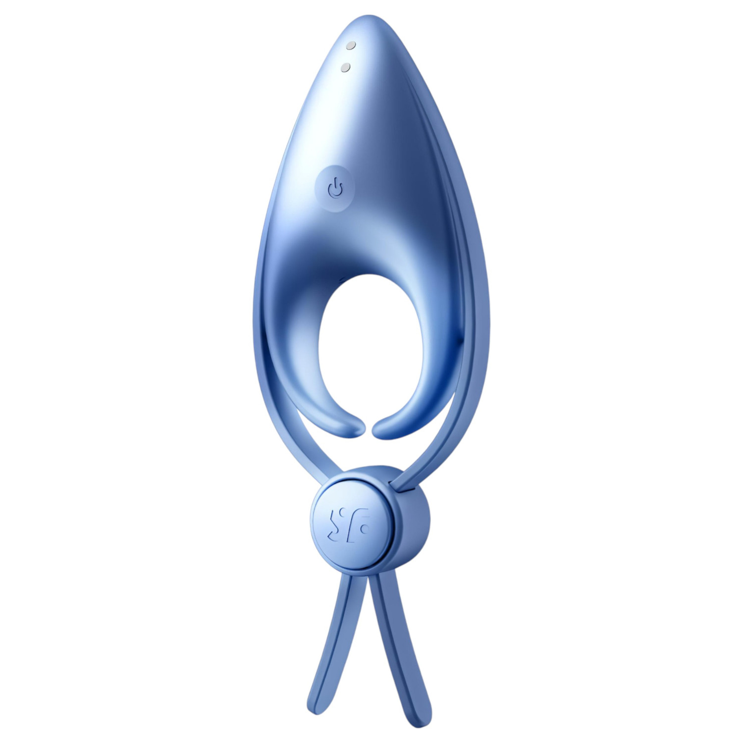 Satisfyer Sniper - vibrační erekční kroužek - dobíjecí silikon modrý