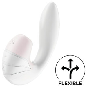 Satisfyer Supernova - vibrátor s tlakovými vlnami a vibracemi - dobíjecí - bílý