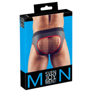 Svenjoyment - pánské jockstrap slipy s otvorem - černé - XL