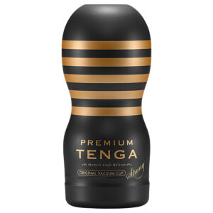 TENGA Premium Strong - jednorázový masturbátor - černý