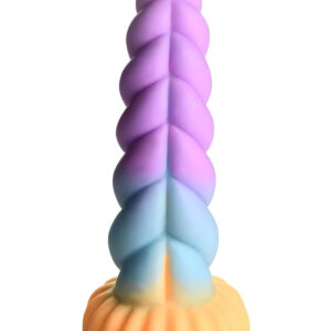 Unikátní dildo - Mystique - 21cm (fialovo-žluté)