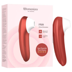 Womanizer Pro - stimulátor klitorisu (červený)