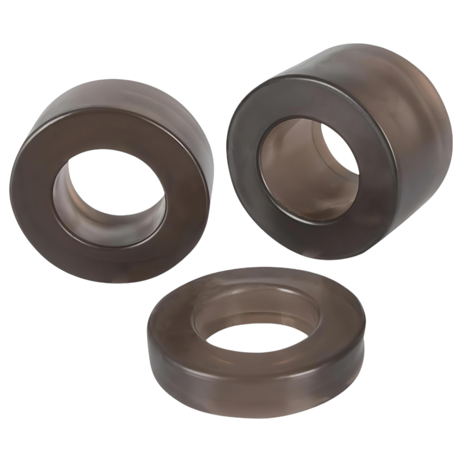 You2Toys - erekční kroužek na penis a varlata - sada - šedá