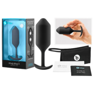 b-vibe - anální kolík s dvojitou kuličkou - 180g - černý